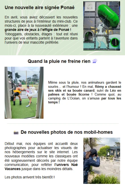 Actualités du mois de mai à L'Océan (2/2)