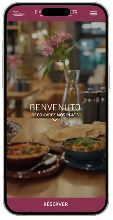 Capture d'écran de la page d'accueil