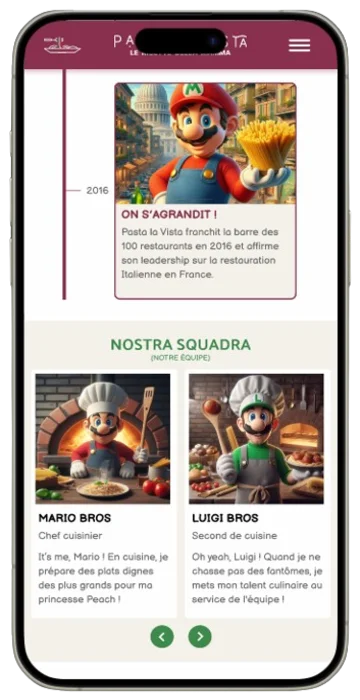 Capture d'écran de la page à propos